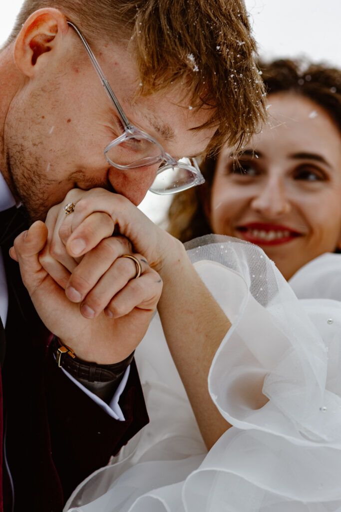 Mountain Elopement couple romantic picture