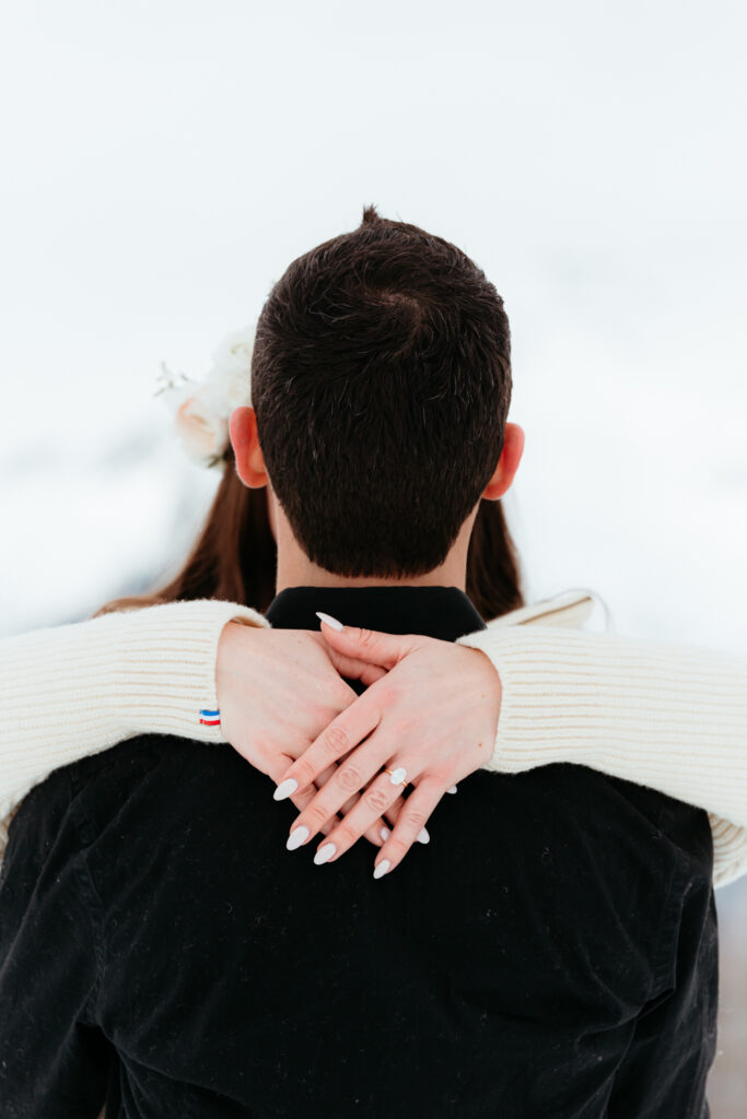Eloping in Chamonix with snowy Mont Blanc views