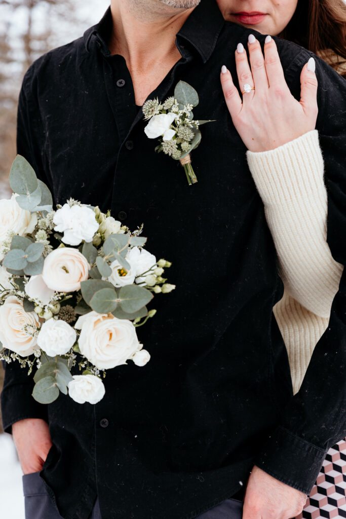 Private elopement ceremony with glacier views at Mer de Glace