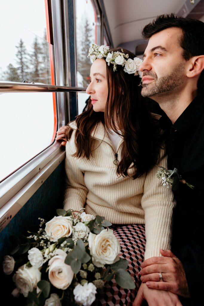 Couple professional photography at Mer du Glace