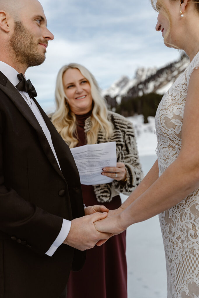 Romantic bride portrait Chamonix mountains
