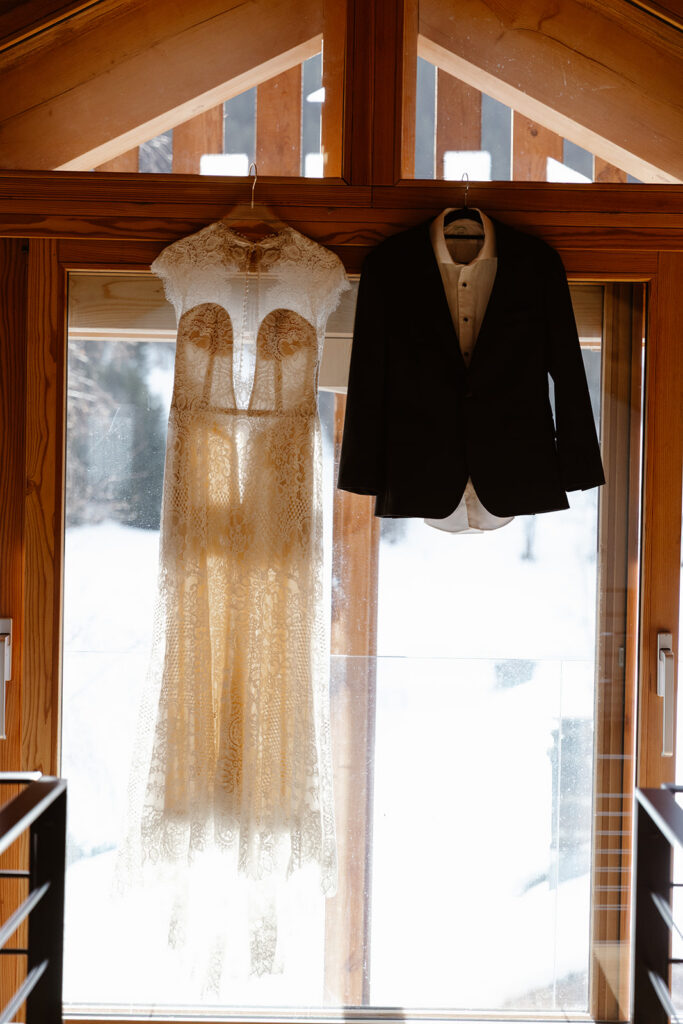 Romantic Chamonix elopement couple portrait