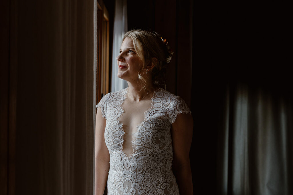 Romantic Chamonix elopement portrait