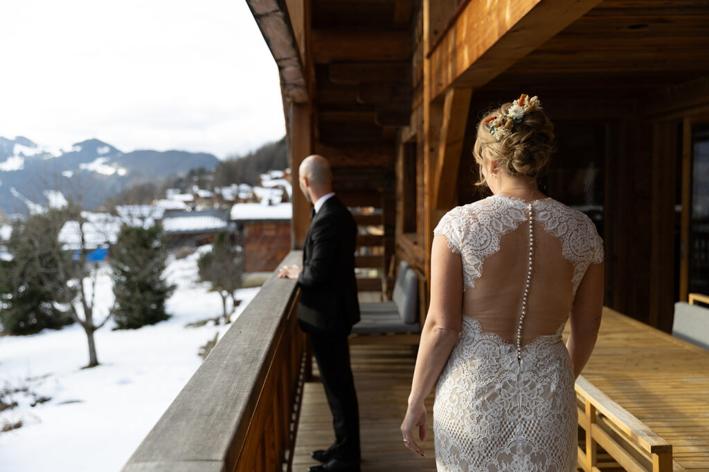 Romantic elopement couple portrait