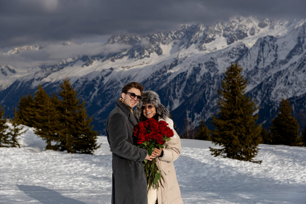 couples photography session chamonix